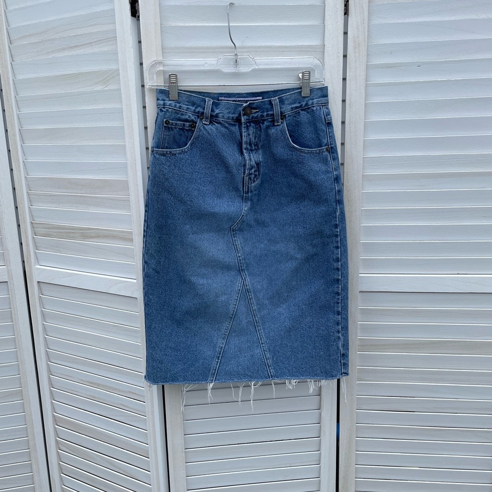 K Factory Midi Denim Skirt S